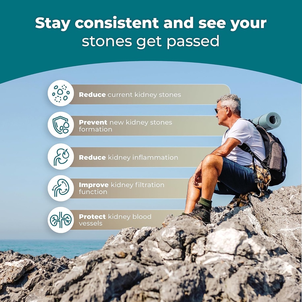 PUREHEALTH RESEARCH Kidney Health Formula - Complete Kidney Cleanse Solution from Effective Kidney Stones Dissolver with Chanca Piedra Stone Breaker for Ultimate Kidney Support - 1 Bottle 4