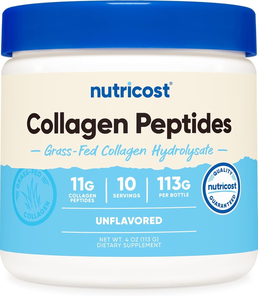 Nutricost Collagen Peptides Powder 4 oz (Unflavored) Type I, Type III Collagen - Grass-Fed, Gluten Free and Non-GMO 2