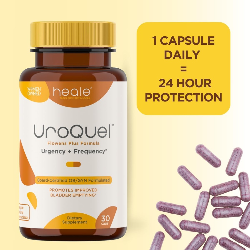 UroQuel - Natural Bladder Control Cranberry Supplement - Reduce Bathroom Urgency, Frequency, Incontinence, with Flowens - OBGYN Formulated - Cranberry Pills for Women & Men - by Heale - 30 Capsules 4