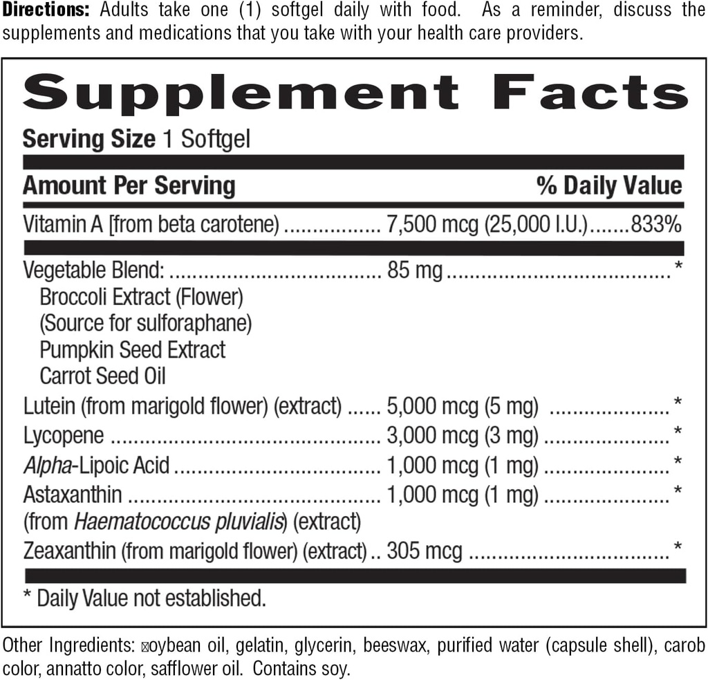 Country Life Carotenoid Complex with Lutein, Lycopene and Astaxanthin, 60 Softgels, Antioxidant Support 6