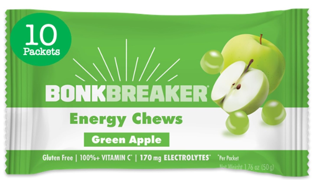 Bonk Breaker Energy Chews, Gluten-Free, Dairy-Free Ingredients to Provide Quick Energy and Focus, 1 Box of 10 Packets, Variety Pack 2