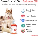 Brilliant Salmon Oil for Dogs, Cats & Puppies | Omega 3 Fish Oil Liquid Supplement with DHA, EPA Fatty Acids | Supports Skin and Coat, Immune System & Joint Function | Hofseth BioCare (10oz) 3
