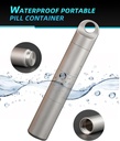 Small Keychain Pill Holder,304 Stainless Steel Portable Pill Case Organizer for Travel,Waterproof Pocket Pill Container Medicine Box for Purse Men (Small Pill Case) 5
