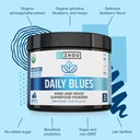 Zhou Daily Blues - Blue Spirulina Powder Organic, Blue Algae Energy Superfood Supplement for Smoothie, Vegan Drink Mix - Blueberry Flavor, 4.22 oz (25 Servings) 5
