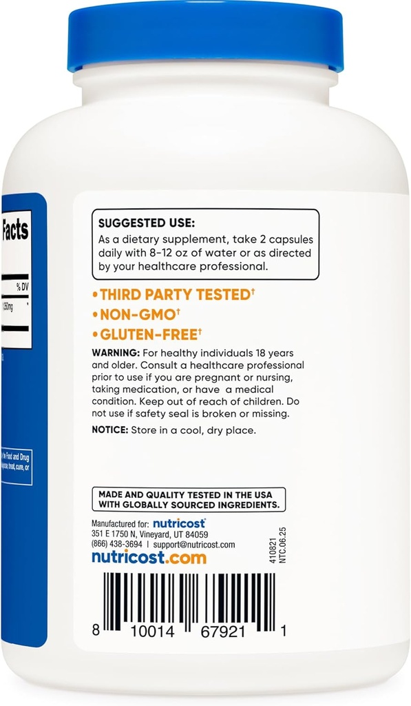 Nutricost Fenugreek Seed 1350mg, 240 Capsules - Gluten Free, Non-GMO, 675mg Per Capsule 5