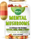 MENTAL Mushroom Capsules, Organic Extract Supplement w/ Lion's Mane, Cordyceps, Reishi and Chaga, Boost Your Focus, Energy, Wellness and Immune System - Nootropic Mushrooms, Immune Support 90ct 2
