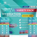 Electrolyte Powder Sugar-Free Hydration Packets Variety Pack HydroMATE 16 Sticks 2