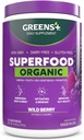 Greens+ Organic Wild Berry Superfood Powder, Antioxidant Polyphenol, Blend for Morning Kick, Energy, Vitality Boost, Nutrition, Vibrant Health, Dietary Supplement, Vegan Soy/Dairy/Gluten Free(8.46oz) 2