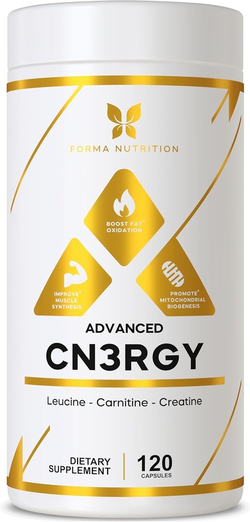 Forma Nutrition Advanced CN3RGY – 120 Capsules, 1000mg L-Leucine, 400mg L-Carnitine, 400mg Creatine HCl per Serving. 2