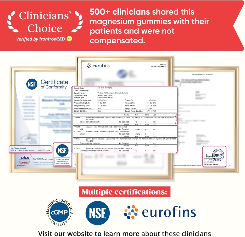 60 Day Supply Magnesium Glycinate 400mg Gummies with Ashwagandha, L-Theanine, CoQ10, Vitamin D3 & B6, Sugar Free Magnesium Gummies for Adults & Kids, Stress Relief, Sleep & Calm, Vegan, Gluten Free 4