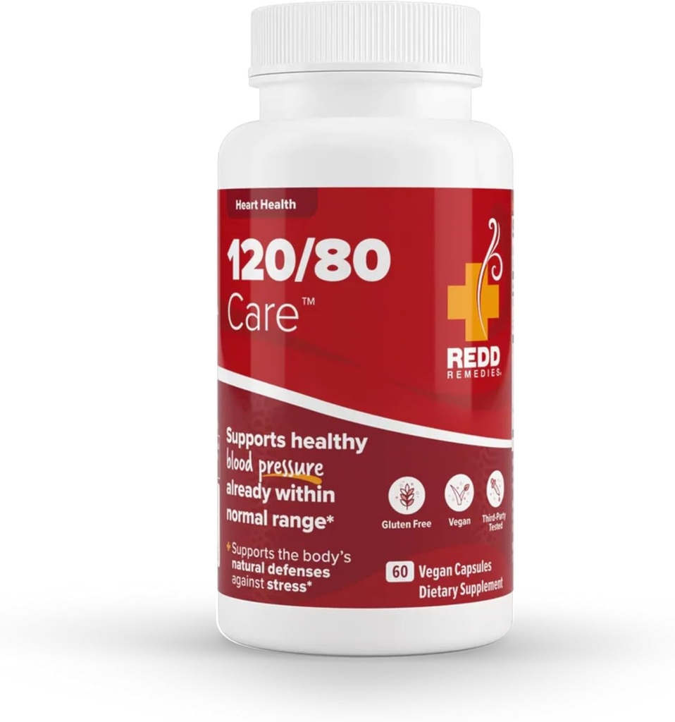 Redd Remedies, 120/80 Care, Heart Health and Natural Blood Pressure Support, 60 Vegan Capsules 2