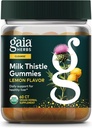 Gaia Herbs Milk Thistle Gummies - Herbal Supplement with Antioxidant Properties for Liver Health & Liver Detox - Lemon Flavored - 60 Vegan Gummies 2