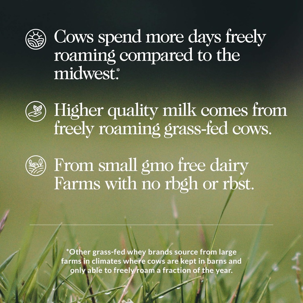 NAKED Vanilla Whey Protein Powder - All Natural Grass Fed Whey Protein Powder, Vanilla Flavor, Organic Coconut Sugar, 5Lb Bulk, GMO-Free, Soy Free, Gluten Free - 61 Servings 3