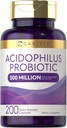 Carlyle Acidophilus Probiotic Capsules for Women and Men | 500 Million CFU | 200 Pills | Lactobacillus Supplement | Non-GMO and Gluten Free 2