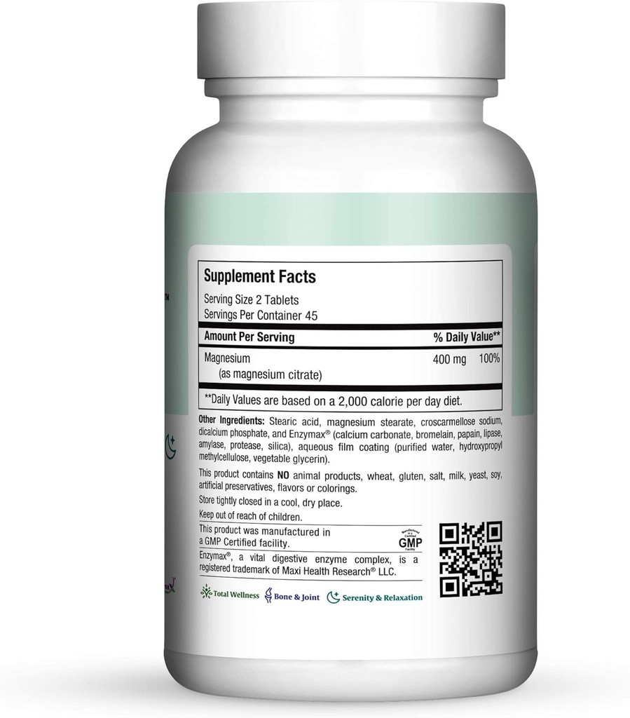 Maxi Health Maxi Magnesium Citrate Supplement, 90 Count (MCT) 4