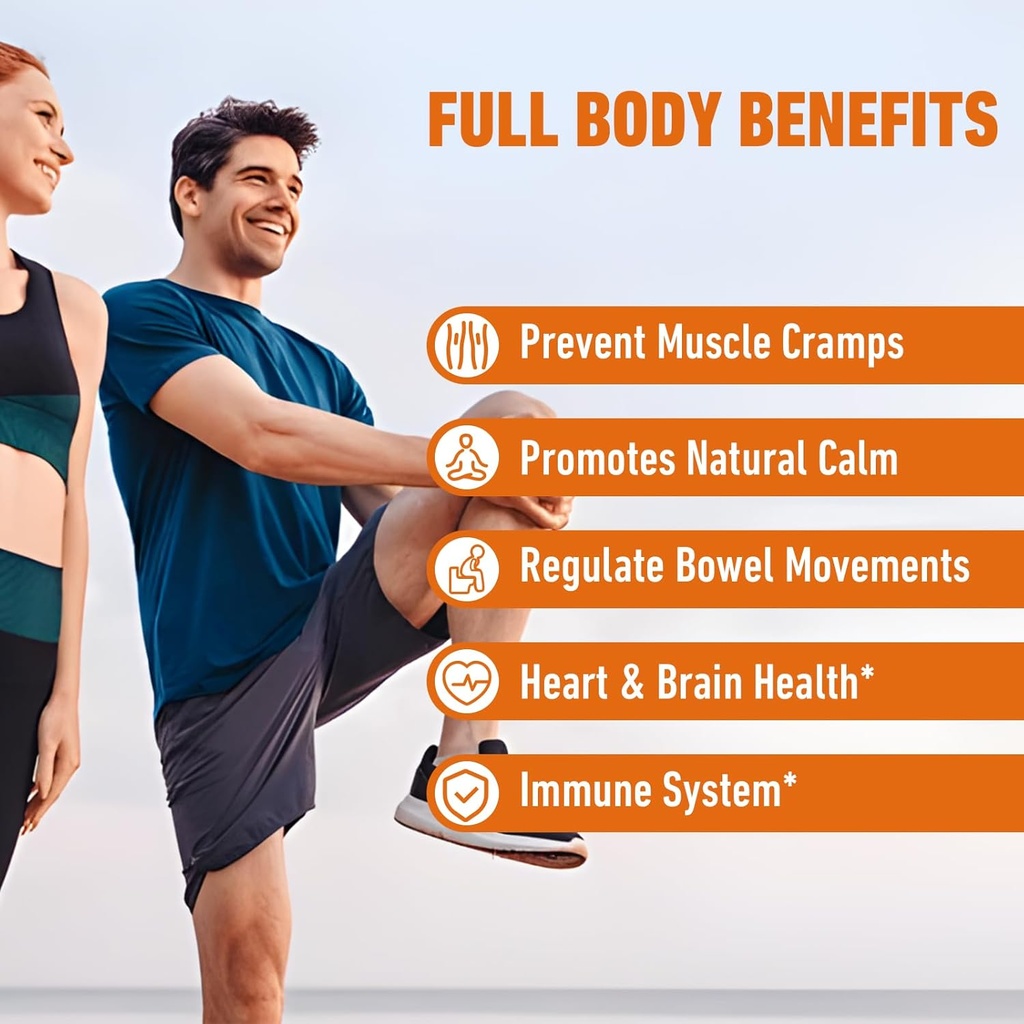 Airboy Magnesium Mineral Supplements Triple Magnesium Complex Supplement, 400mg of Magnesium Glycinate, Malate, Citrat, High Absorption Support Sleep, Muscle, and Relaxation,120 Vegan Capsules 5