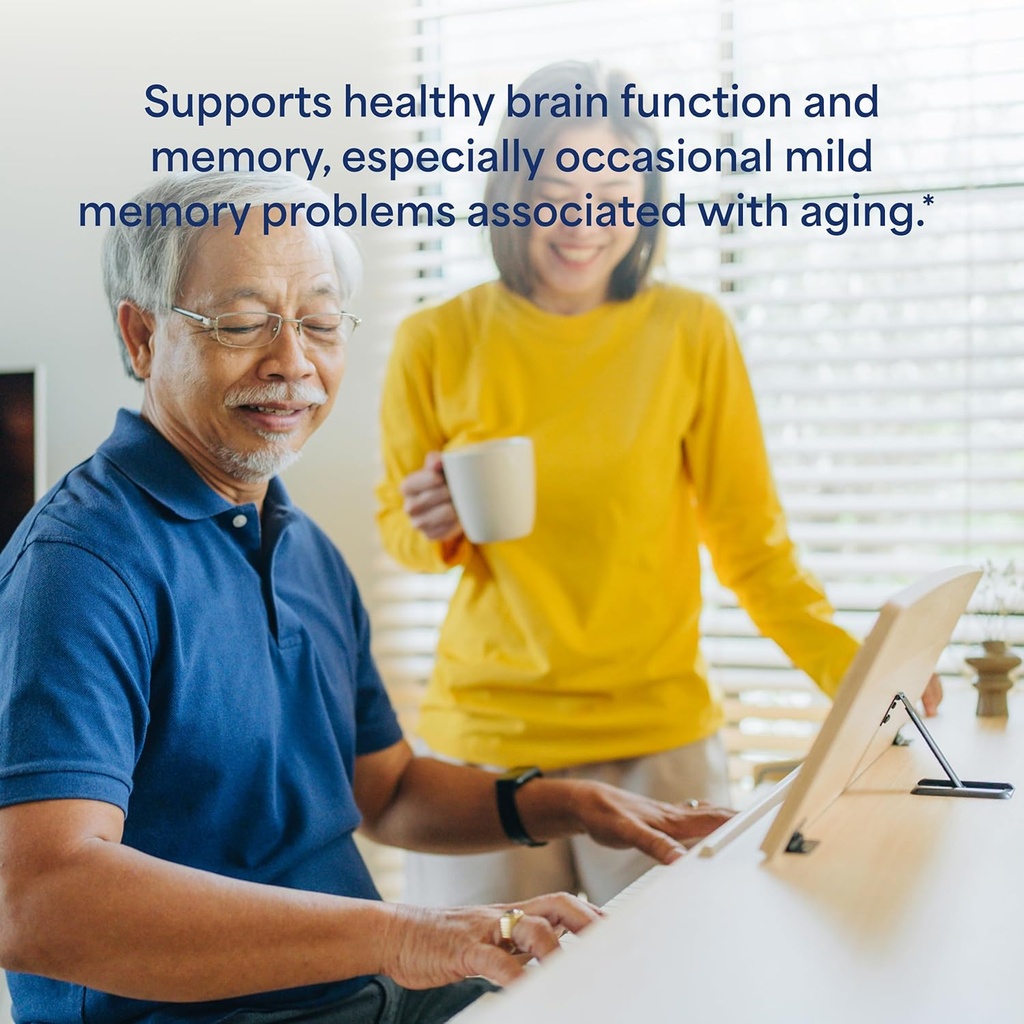 Puritan's Pride Neuro-PS® Gold Plus Neuro-Serine™ with Gingko Biloba and DHA, Advanced Dietary Supplement for Brain Function, Health, and Memory Support, 1 Month Supply, 90 Rapid Release Softgels 5