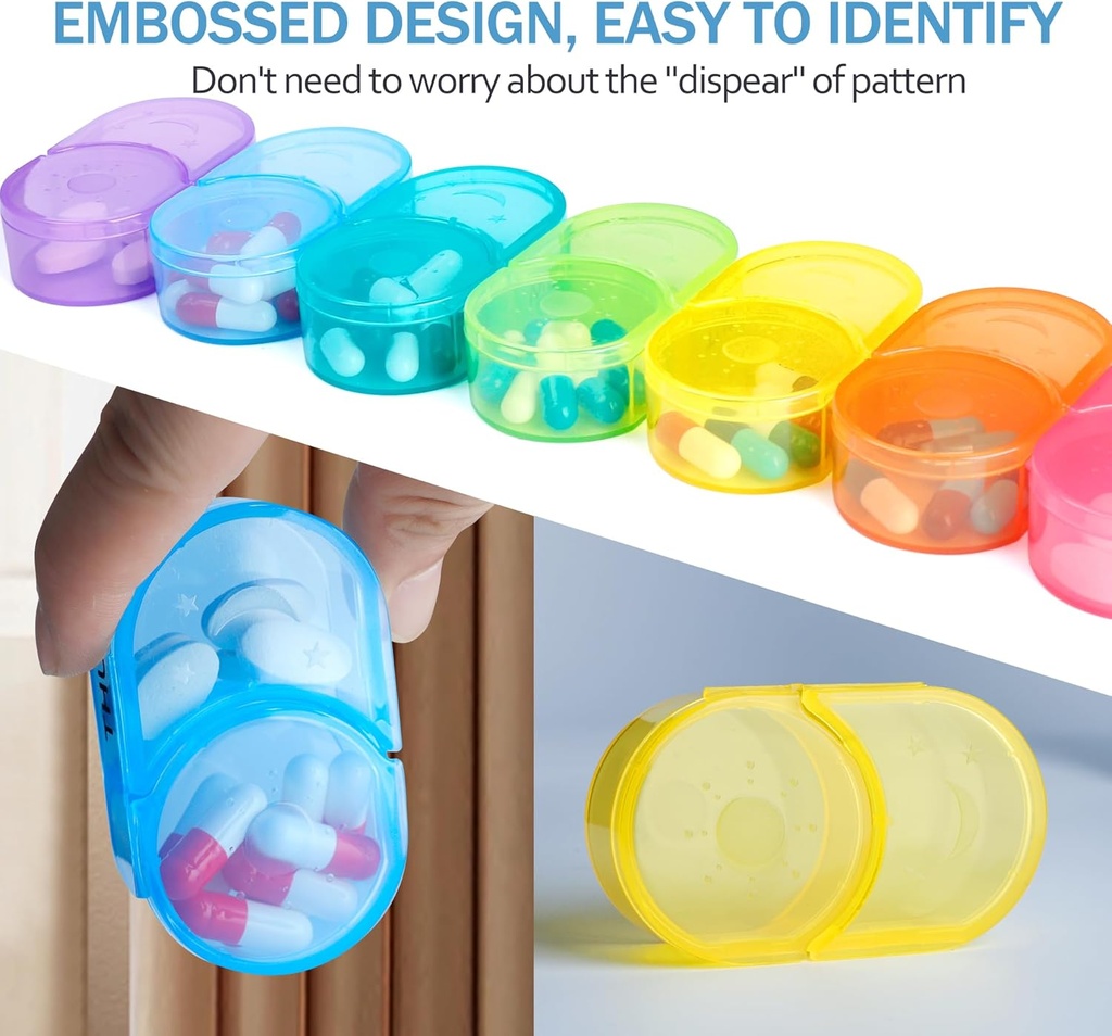 XL Weekly Pill Organizer 2 Times a Day, Pill Box 7 Day with One-Side Large Opening Design for Easy Filling, Black Privacy Protection AM PM Pill Case for Vitamins/Fish Oils/Supplements 6