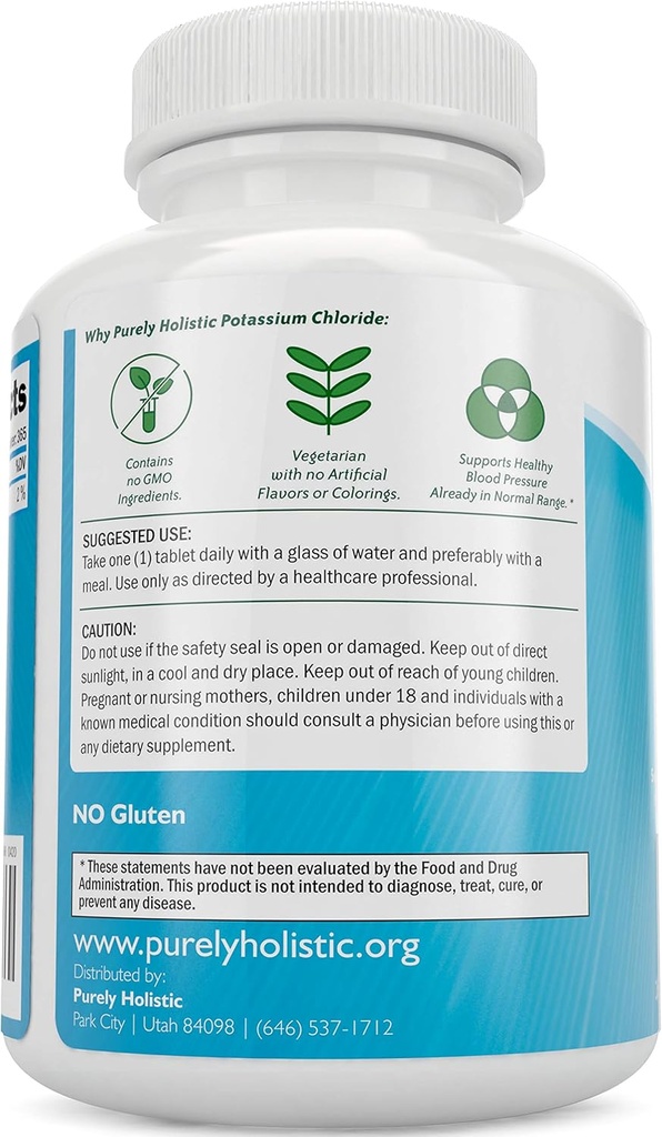 Potassium Chloride 99mg + Magnesium Glycinate 400mg - 365 + 270 Tablets - Vegetarian Bundle - Made in USA 4