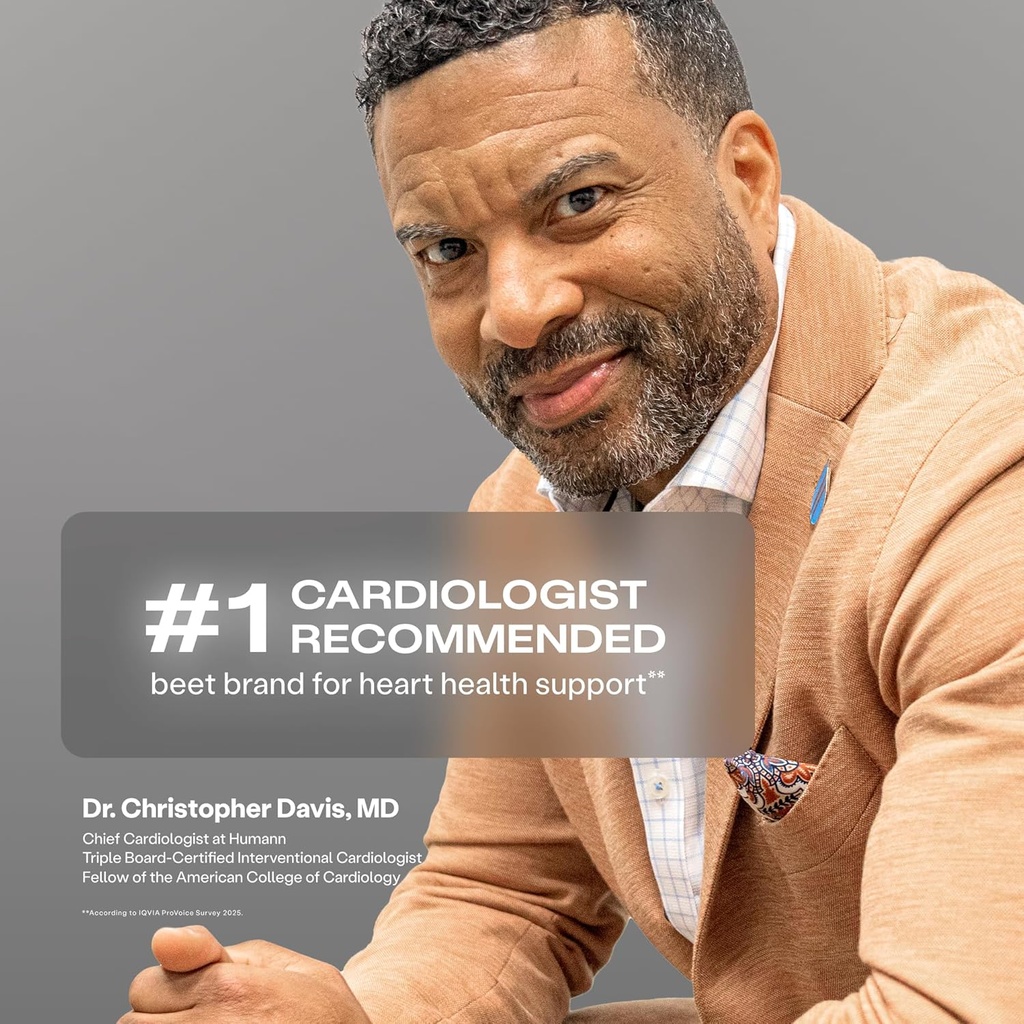 HumanN SuperBeets Heart Chews, Nitric Oxide and Blood Pressure Support, Grape Seed Extract & Non-GMO Beet Root Powder Energy, Pomegranate Berry Flavor, 180 Count 6