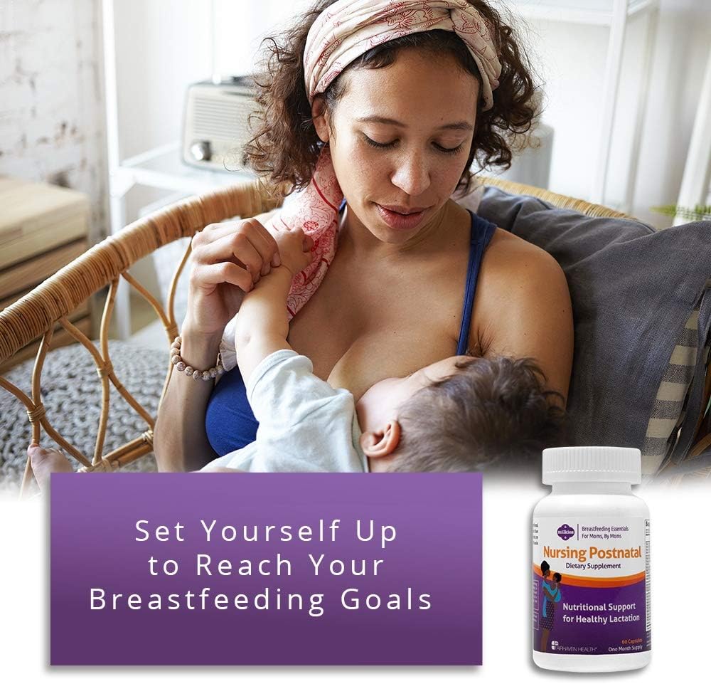 Milkies Fairhaven Health Nursing Postnatal Vegetarian Supplement for Breastfeeding Women with Vitamin D and B, Nutritious Breast Milk Multivitamin - Gluten and Dairy Free - 1 Month Supply 4