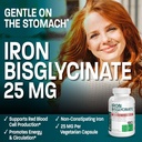 Bronson Iron Bisglycinate 25 mg Gentle on The Stomach, Supports Energy & Healthy Red Blood Cell Production - Non-Constipating Formula - Non GMO, 360 Vegetarian Capsules 4