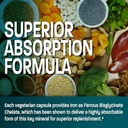 Bronson Iron Bisglycinate 25 mg Gentle on The Stomach, Supports Energy & Healthy Red Blood Cell Production - Non-Constipating Formula - Non GMO, 360 Vegetarian Capsules 5