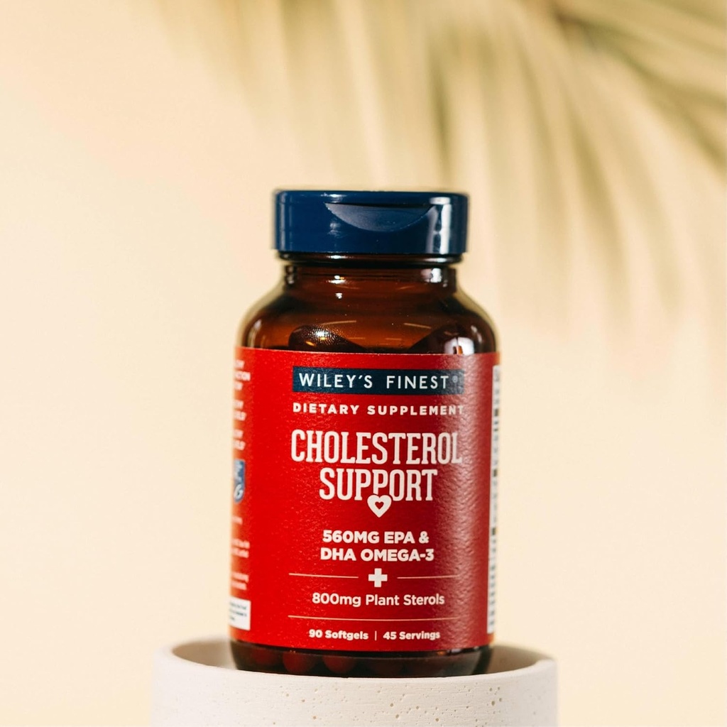 Wiley's Finest Wild Alaskan Fish Oil Cholesterol Support - Heart Health Supplement for Men and Women - 560mg Omega-3s - 90 Softgels (45 Servings) 6