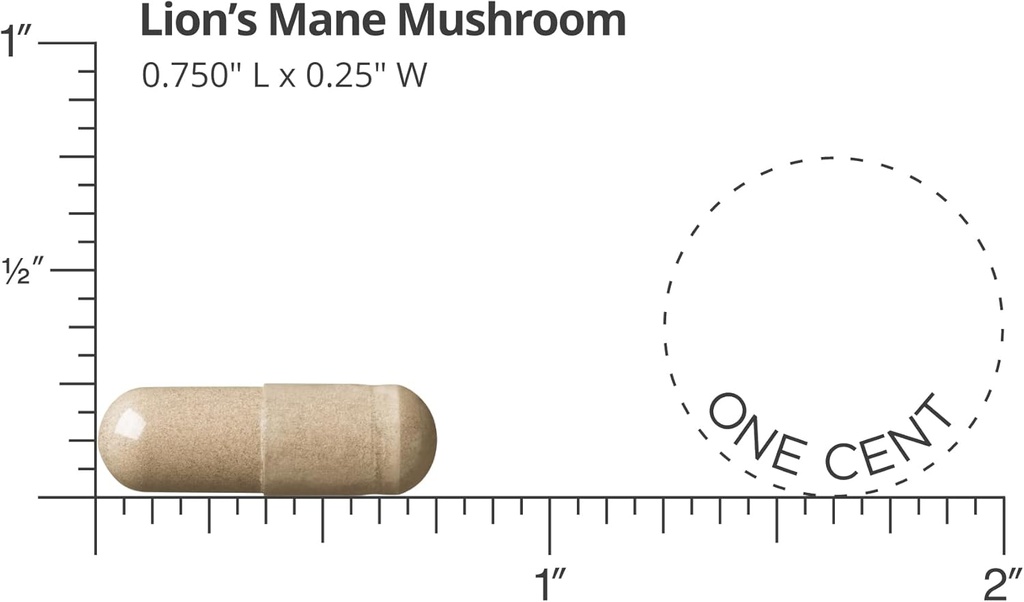 DOCTORS' PREFERRED Lions Mane Mushroom Supplement - 1,000 mg/Serving, 60 Vegan Capsules for Brain Health and Overall Daily Wellness. (30-Day Supply) 4