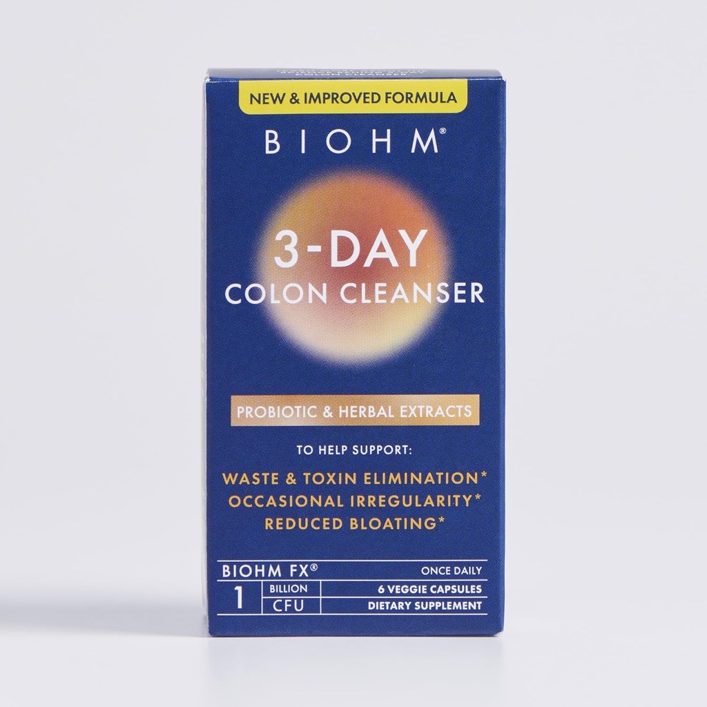 BIOHM 3 Day Colon Cleanse Detox with Probiotics & Herbal Extracts (6 Capsules, 3 Servings) Supports Constipation, Bloating Relief & Immune Health, Gut Cleanse for Men and Women, Non-GMO & Gluten-Free 2