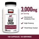FORCE FACTOR Primal Origins Beef Liver Capsules, Grass Fed Beef Organ Supplement, Pasture-Raised, Hormone & Antibiotic Free, Non-GMO, 150 Capsules 4
