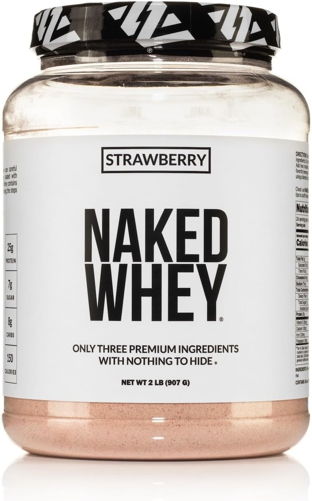 NAKED Strawberry Whey Protein Powder, Only 3 Ingredients, 25g Grass Fed Whey Protein Powder, Aid Muscle Growth & Recovery - 24 Servings 2