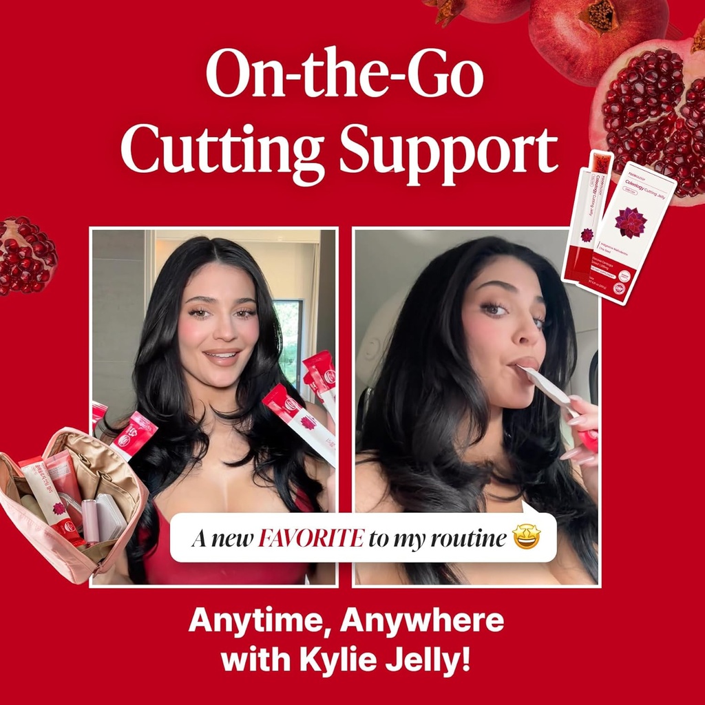 FOODOLOGY Coleology Cutting Jelly (10 Days) - Garcinia Cambogia (HCA) Jelly Sticks. Delicious Pomegranate Flavored. Chia Seeds, Collagen. 6