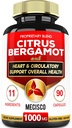 11 in 1 Citrus Bergamot Supplement 1000mg with Black Chokeberry, Berberine HCl & More - 90 Capsules - Supports Heart Health, Immune System, Energy Production 2