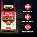 11 in 1 Citrus Bergamot Supplement 1000mg with Black Chokeberry, Berberine HCl & More - 90 Capsules - Supports Heart Health, Immune System, Energy Production 4