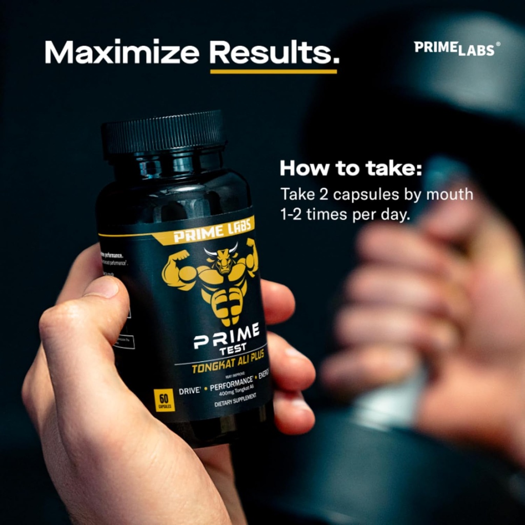 Prime Labs Tongkat Ali for Men - Plus Organic Black Maca Root and Tribulus Terrestris - Performance, Vitality, Energy - 60 Count 6