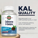 KAL CoEnzyme Vitamin B Complex, Chewable B Vitamins for Healthy Energy, Red Blood Cell and Nerve Function Support w/Vitamin B12, B6, Folic Acid, Natural Cocoa Mint, Vegan, Sugar Free, 30 Serv, 60ct 6