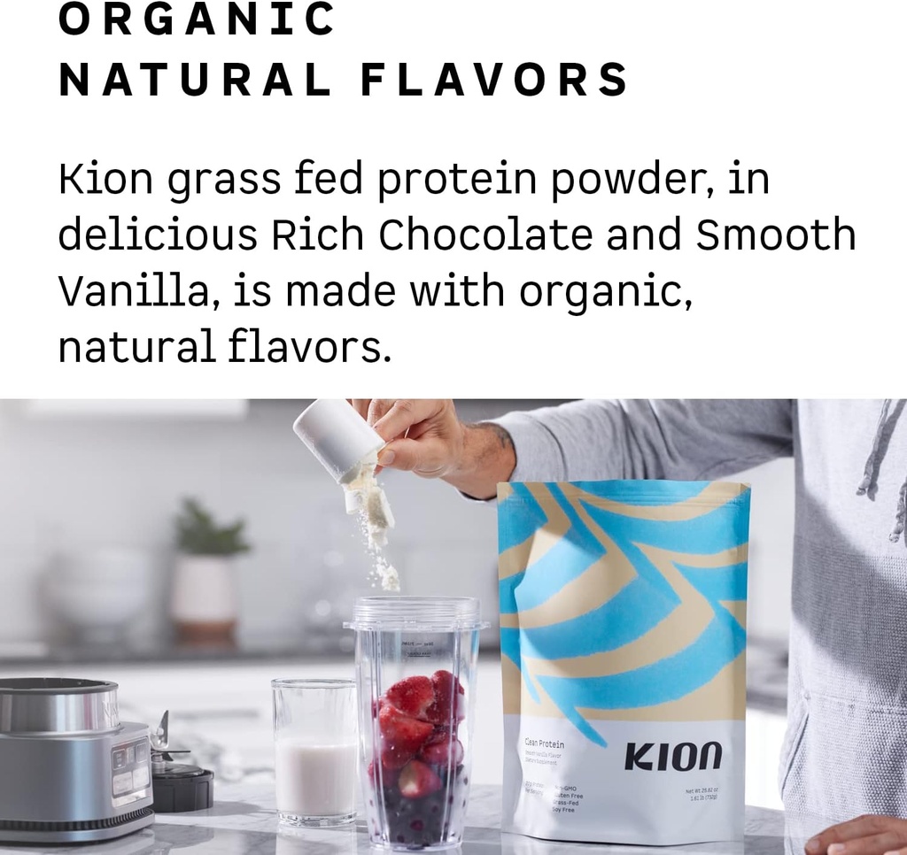 Kion Clean Protein | Grass-Fed & Pasture-Raised Whey Isolate Protein Powder | Smooth Vanilla | 30 Servings 6