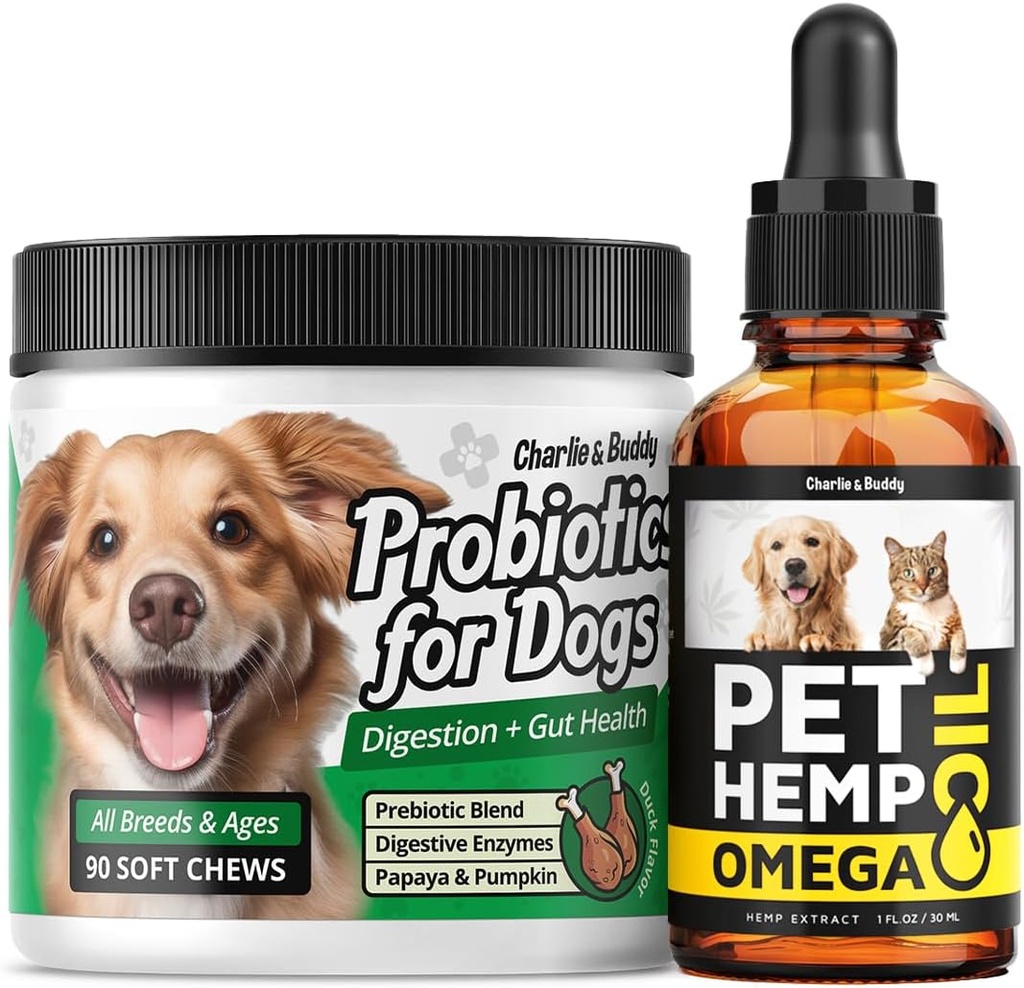 Hеmp Oil for Dogs - Omega 3,6,9 for Skin + Probiotics Chews for Dogs 2