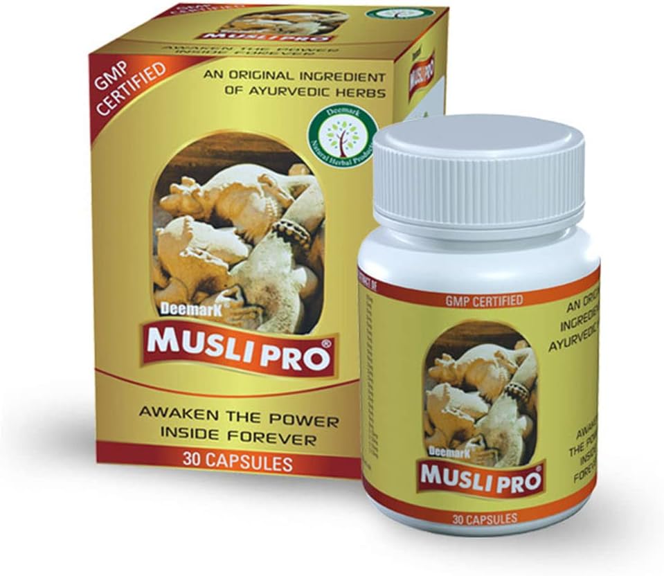 Deemark Musli Pro 60 Capsules for Strength, Stamina & Power | 100% Ayurvedic | Improves Immunity | Reduces Stress 3