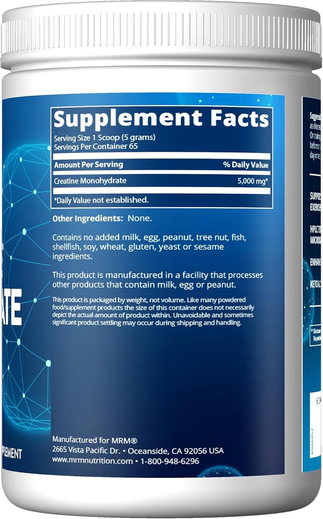 MRM Creatine Monohydrate Powder (Micronized) - 325g - Powder 3