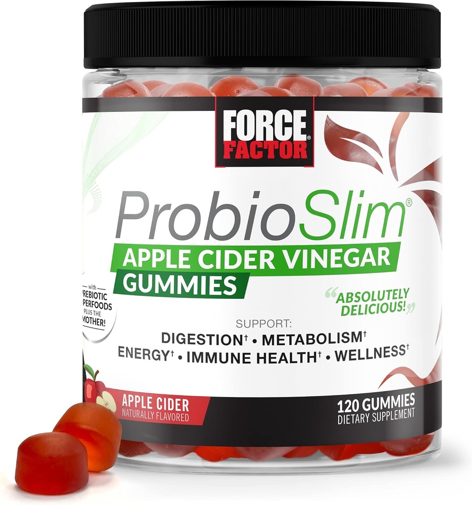Force Factor ProbioSlim Apple Cider Vinegar Gummies with LactoSpore Probiotics, 120 Count & ProbioSlim Weight Loss Essentials Daily Digestive Health Probiotic, 120 Capsules 3