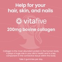 vitafive Collagen Gummies for Men and Women, Bovine Collagen, Collagen Gummy for Hair, Skin, and Connective Tissue Support, Gluten Free (50 Ct) 3