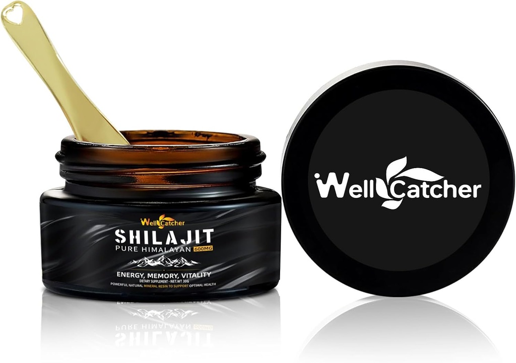 Pure Himalayan Shilajit Resin for Men Women: Natural Organic Shilajit Supplement 600MG Rich in 85+ Trace Minerals 75%+ Fulvic Acid for Energy Immunity Focus Support 50 Servings 2