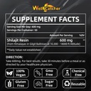 Pure Himalayan Shilajit Resin for Men Women: Natural Organic Shilajit Supplement 600MG Rich in 85+ Trace Minerals 75%+ Fulvic Acid for Energy Immunity Focus Support 50 Servings 6