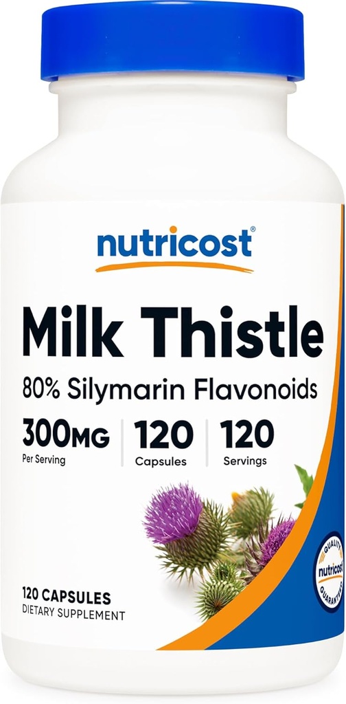 Nutricost Milk Thistle Capsules 300mg, 120 Capsules (80% Silymarin) - Gluten-Free & Non-GMO 2