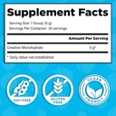 CBB Creatine Monohydrate Powder | Workout Support | Vegan | Kosher | Blue Raspberry Flavor 180 Grams (30 Servings) 4