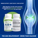 Power By Naturals ADK Vitamin Supplement: Vitamin A, Vitamin D3 5000 iu, and Vitamin K2 MK-7, Support Bone Health Vitamin ADK Supplement, Pure Vitamin D3 K2 MK7 & A, Pack of 2 (60 Capsules Each) 3