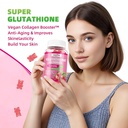 Glutathione Supplement Collagen Gummies: L-Glutamine Contains Marine Collagen Vitamins C, E, D&B12 Glutathione Gummies 1000mg for Anti-Aging Formula and Strengthen Bones 5