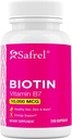 Safrel Biotin (Vitamin B7) 10,000mcg (10mg) Vitamin Supplement, 240 Capsules - Vegetarian, Gluten Free, Quick Release, Non-GMO 2
